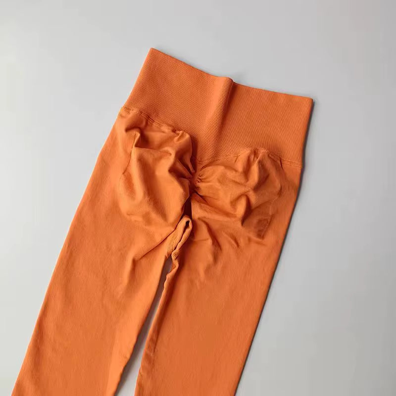 Seamless High-Waist Yoga Leggings for Women - Push-Up Fitness Tights for Enhanced Support and Comfort