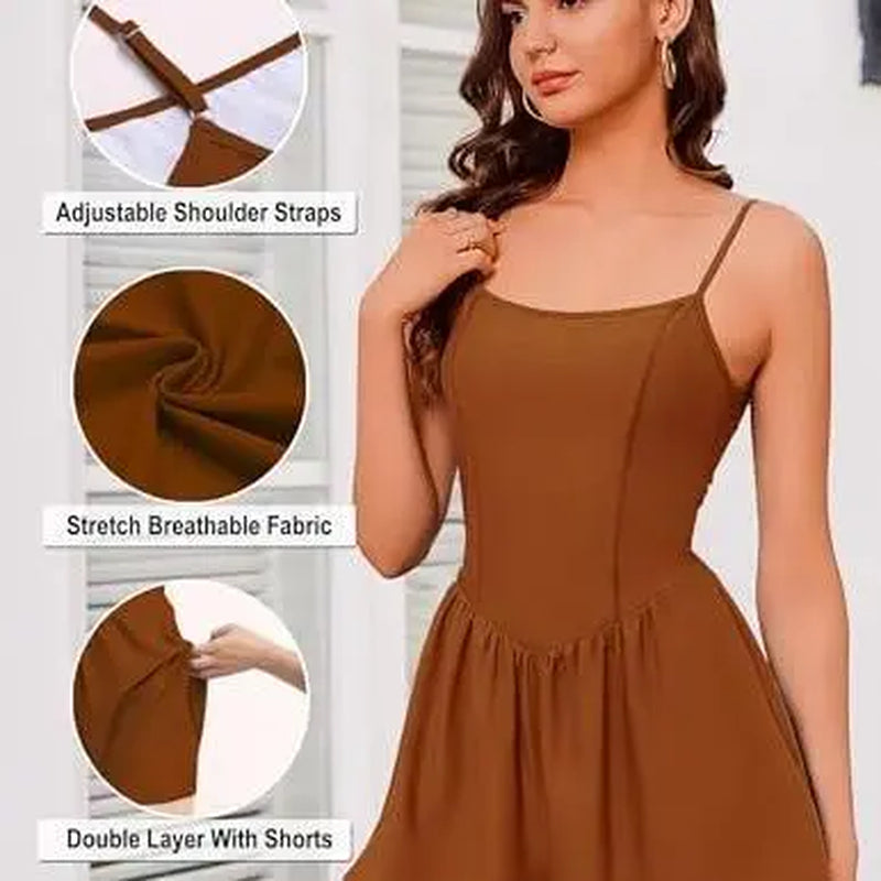 Ekouaer Sleeveless Workout Romper