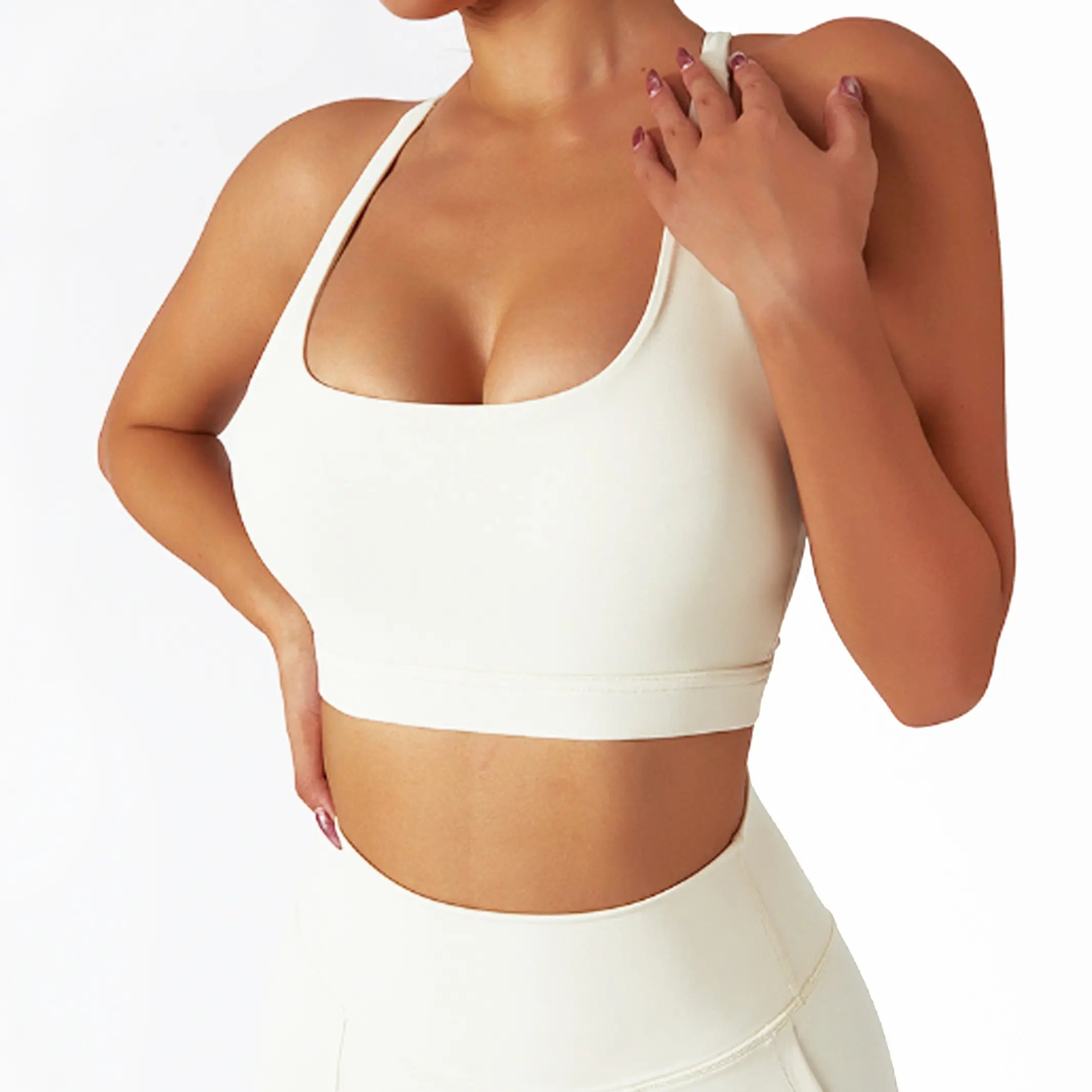 Woman Racerback Performance Workout Clothes Sports Bra