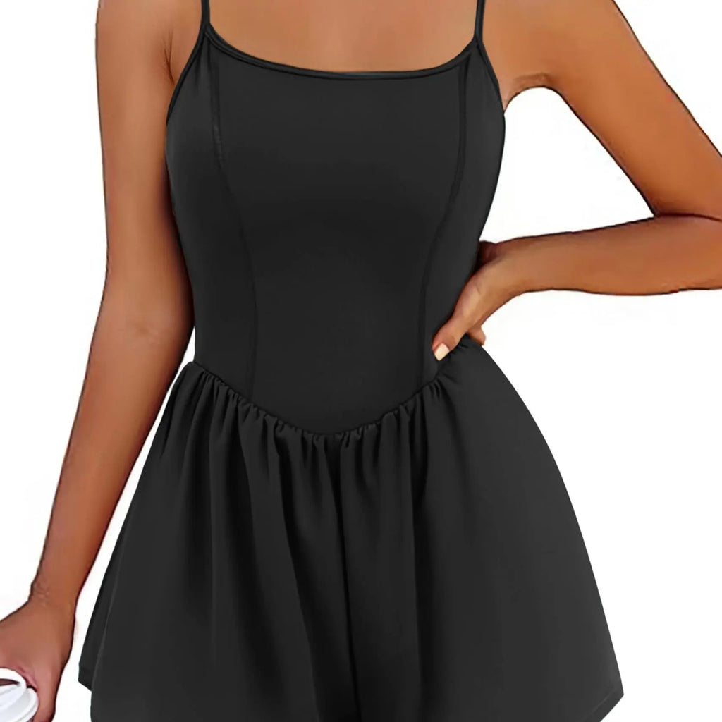 Ekouaer Sleeveless Workout Romper
