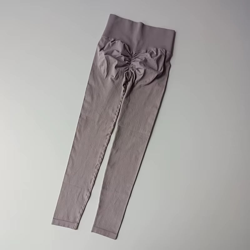 Seamless High-Waist Yoga Leggings for Women - Push-Up Fitness Tights for Enhanced Support and Comfort