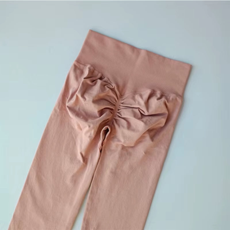 Seamless High-Waist Yoga Leggings for Women - Push-Up Fitness Tights for Enhanced Support and Comfort
