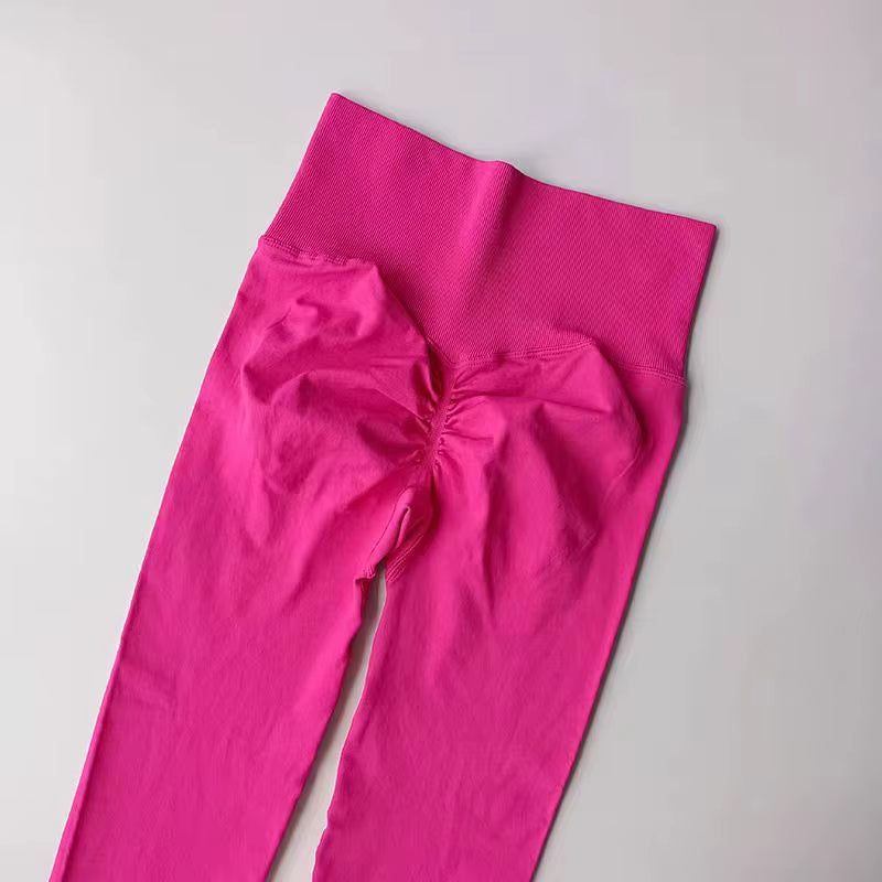 Seamless High-Waist Yoga Leggings for Women - Push-Up Fitness Tights for Enhanced Support and Comfort