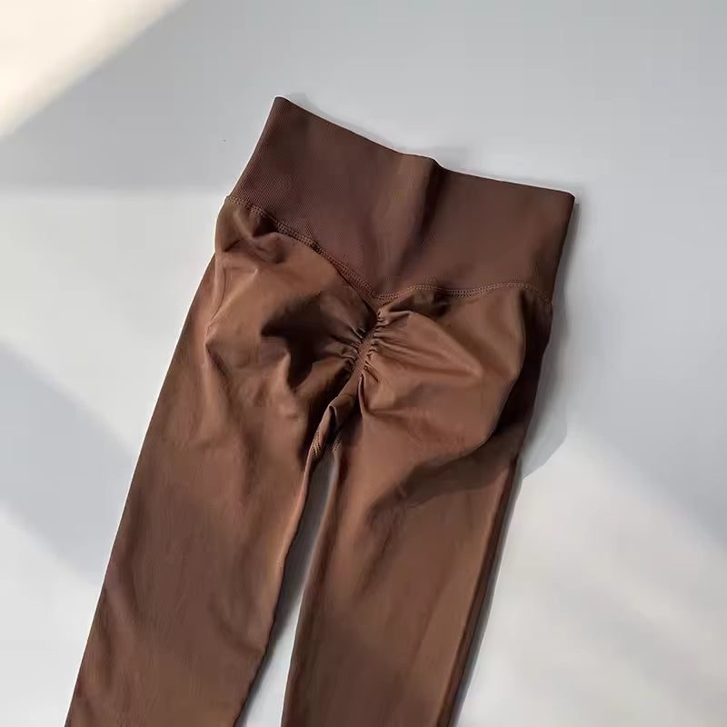 Seamless High-Waist Yoga Leggings for Women - Push-Up Fitness Tights for Enhanced Support and Comfort