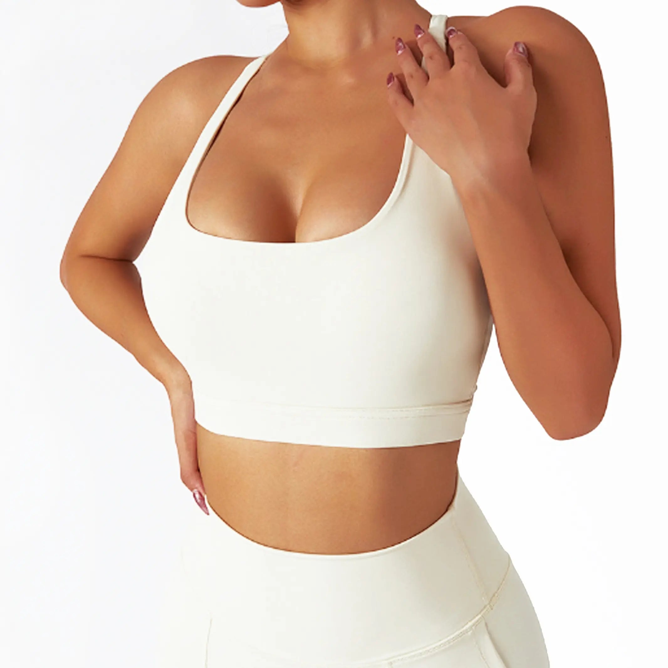Woman Racerback Performance Workout Clothes Sports Bra