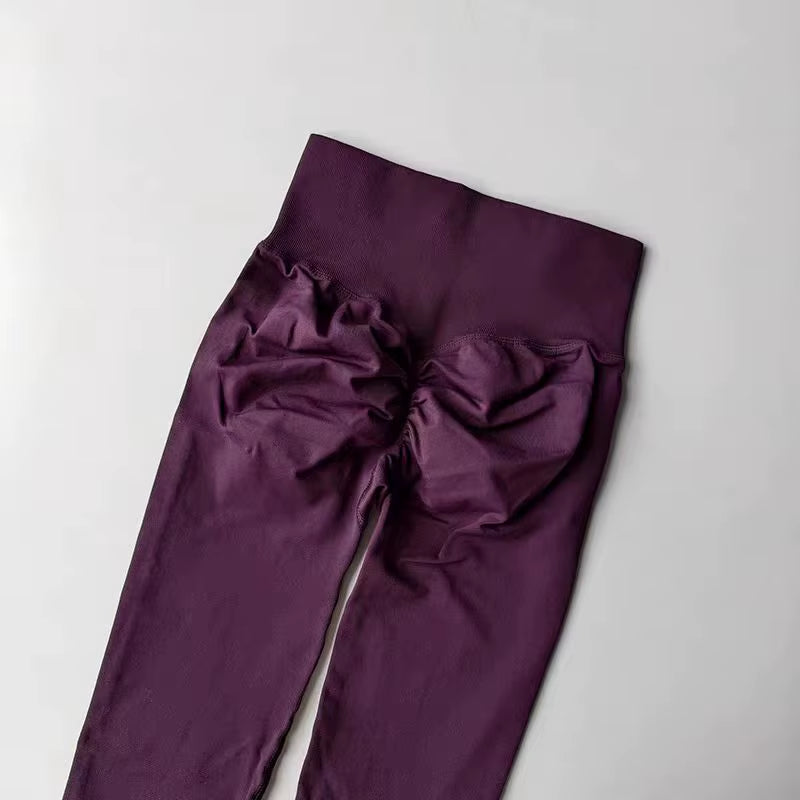 Seamless High-Waist Yoga Leggings for Women - Push-Up Fitness Tights for Enhanced Support and Comfort