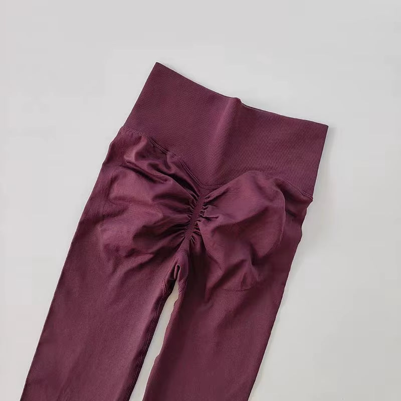 Seamless High-Waist Yoga Leggings for Women - Push-Up Fitness Tights for Enhanced Support and Comfort