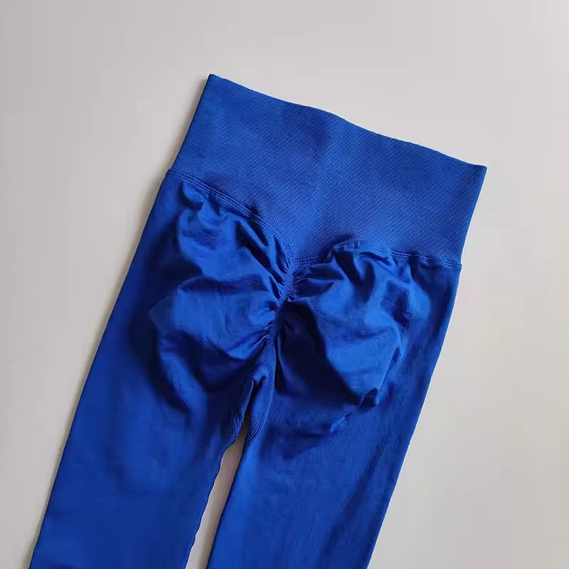 Seamless High-Waist Yoga Leggings for Women - Push-Up Fitness Tights for Enhanced Support and Comfort