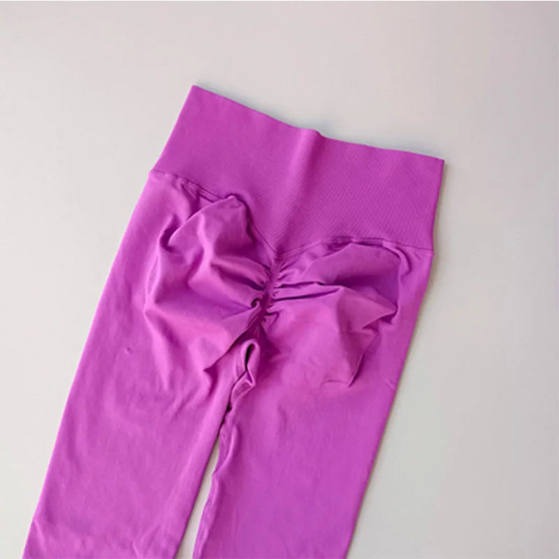 Seamless High-Waist Yoga Leggings for Women - Push-Up Fitness Tights for Enhanced Support and Comfort