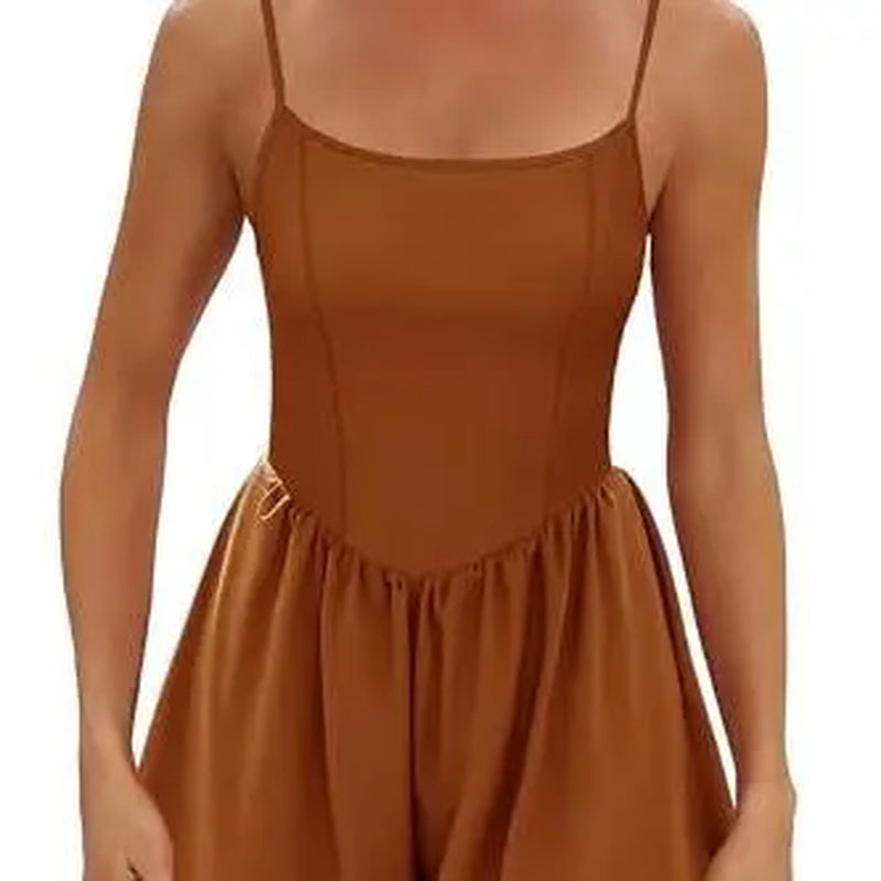 Ekouaer Sleeveless Workout Romper