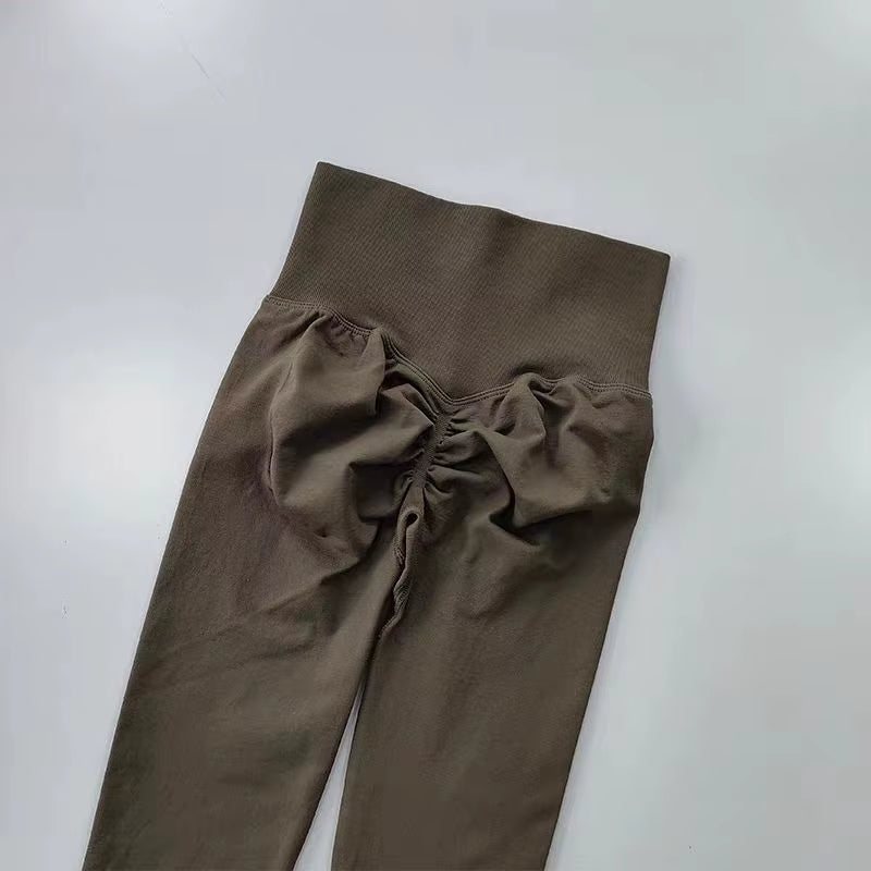 Seamless High-Waist Yoga Leggings for Women - Push-Up Fitness Tights for Enhanced Support and Comfort