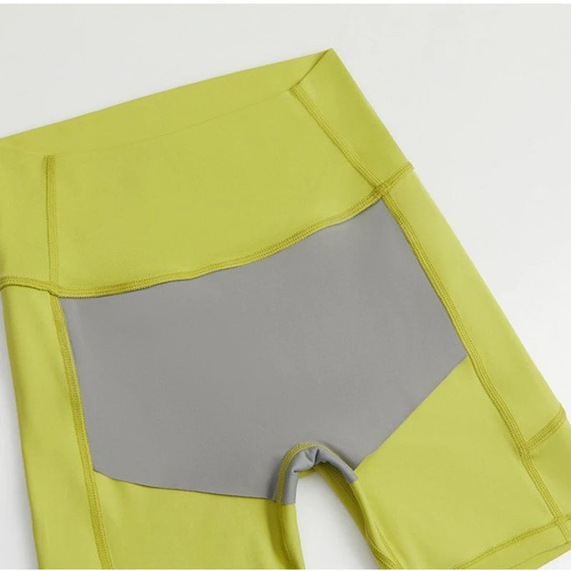 High Waist Women'S Sports Yoga Shorts Quick Drying Hip Lift Fitness Running Cycling 3-Point Quick Dry Yoga Shorts Gym Shorts