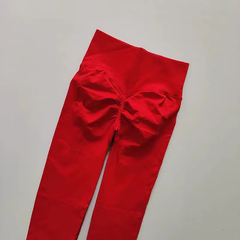 Seamless High-Waist Yoga Leggings for Women - Push-Up Fitness Tights for Enhanced Support and Comfort