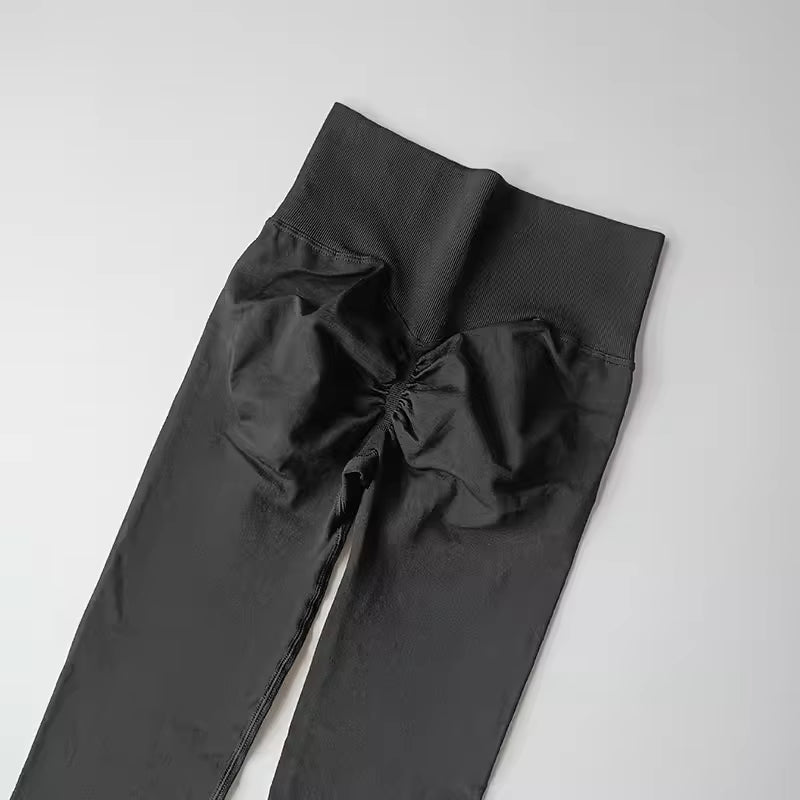Seamless High-Waist Yoga Leggings for Women - Push-Up Fitness Tights for Enhanced Support and Comfort