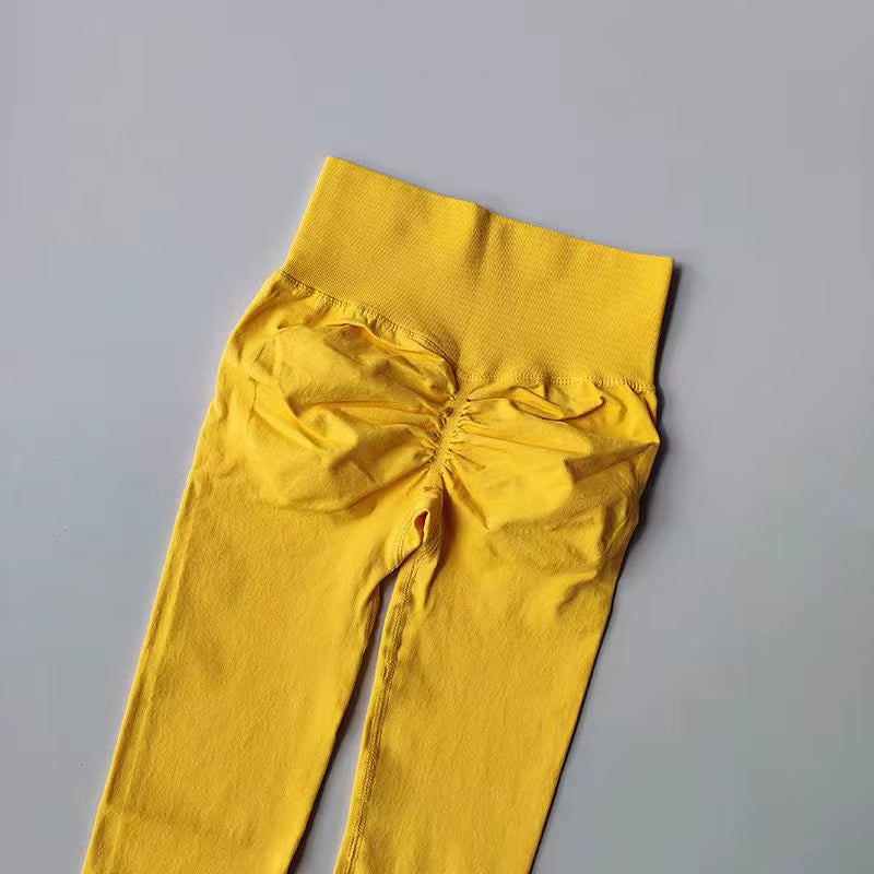 Seamless High-Waist Yoga Leggings for Women - Push-Up Fitness Tights for Enhanced Support and Comfort