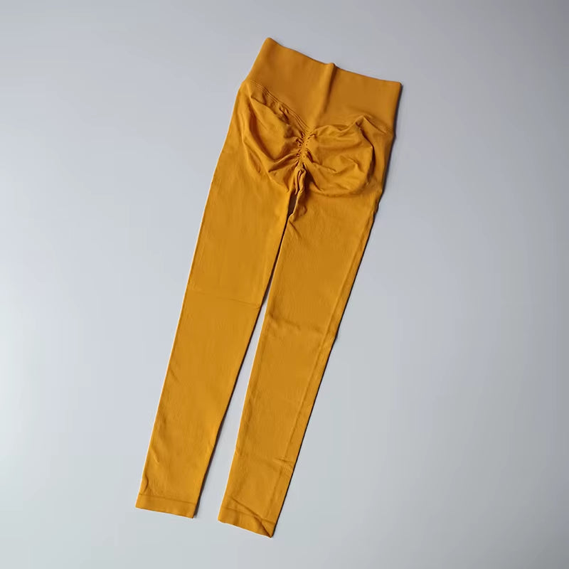 Seamless High-Waist Yoga Leggings for Women - Push-Up Fitness Tights for Enhanced Support and Comfort